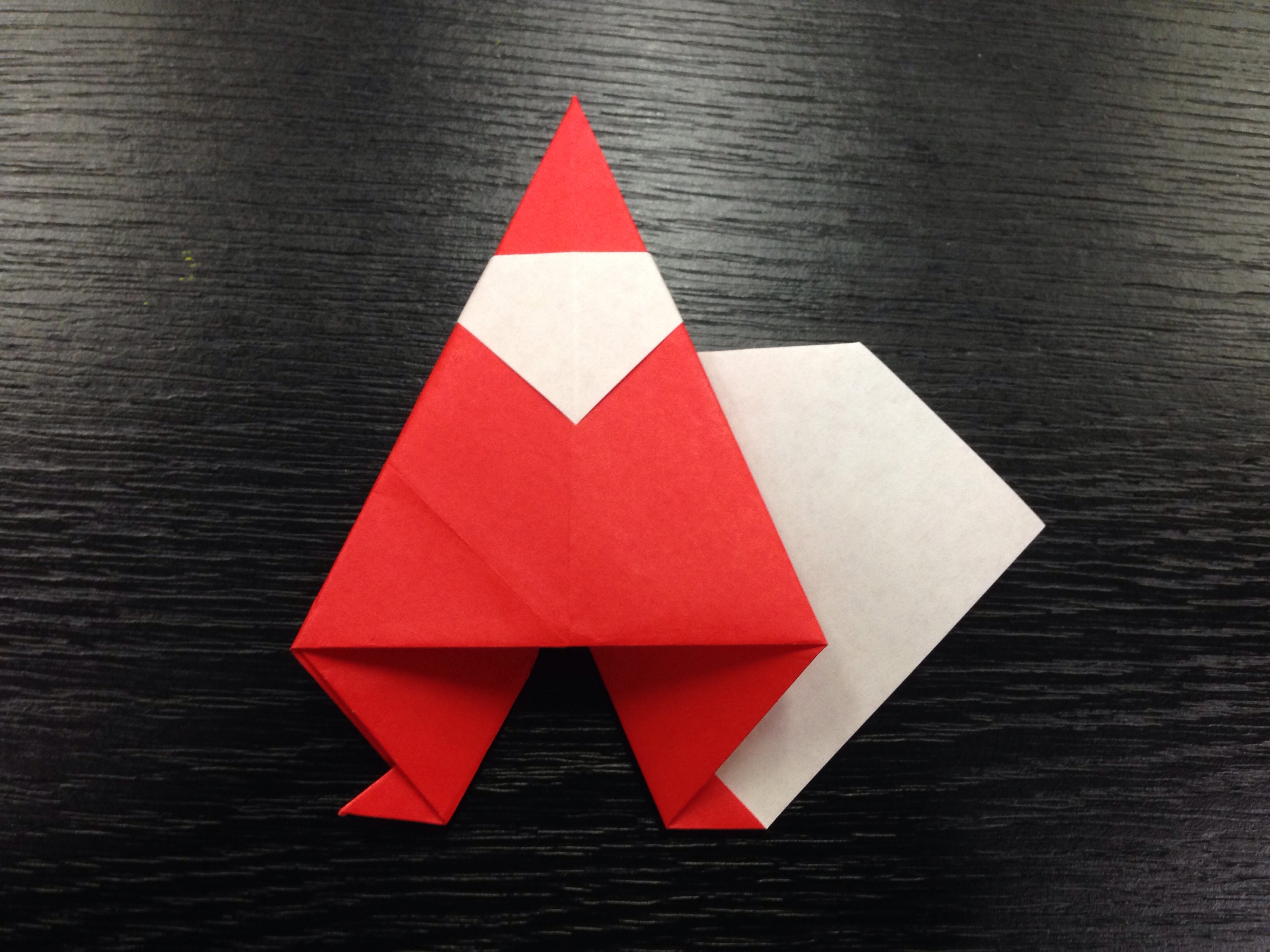 折り紙 プレゼントを背負ったサンタ 折々な日々 Let S Origami